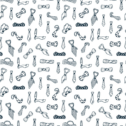 Father's Day background. Seamless pattern Men's Neck ties, Bow Ties.