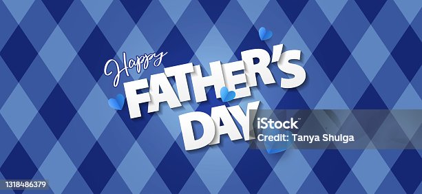 istock Fathers Day greeting card, banner, poster or flyer design 1318486379