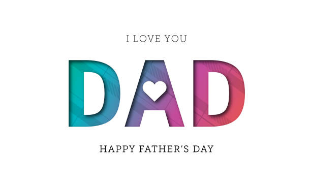 Father's Day Greeting Card Father's Day Greeting Card fathers day stock illustrations