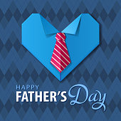 istock Father's Day Origami Heart Shirt 1220300480