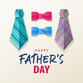 Celebrating the Father's Day with handmade origami neckties and bow ties