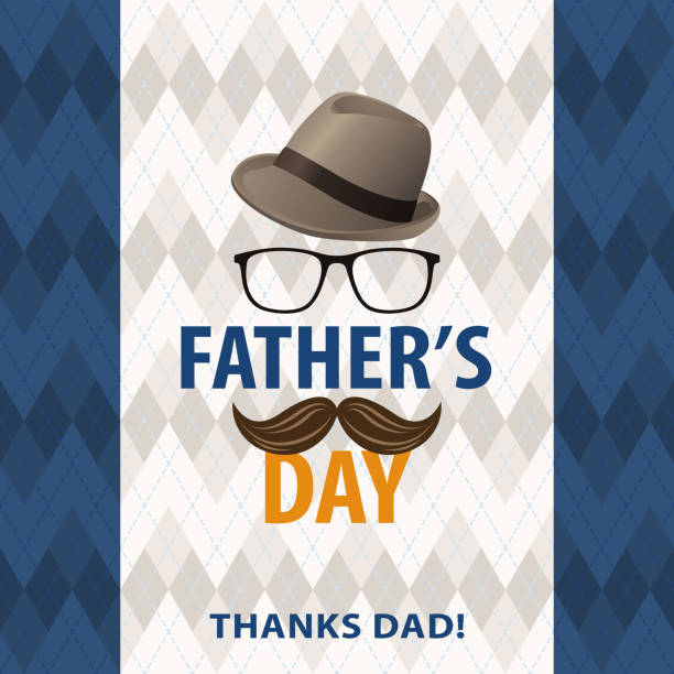 Father's Day Thanks Dad Celebrating Father's Day, honor and give thanks to your dad fathers day stock illustrations