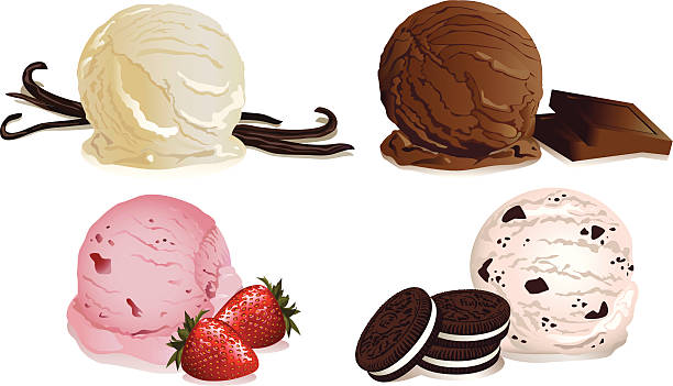 ilustrações de stock, clip art, desenhos animados e ícones de opções de favoritos - strawberry ice cream