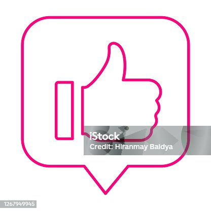 istock Favorite, thumbs up line icon 1267949945