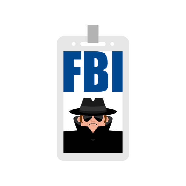 odznaka fbi odizolowana. federalny urząd śledczy znak - fbi stock illustrations