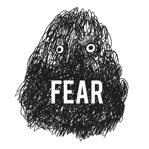 Fear monster illustration vector art illustration