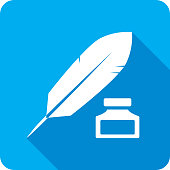 istock Feather and Ink Icon Silhouette 1272155199