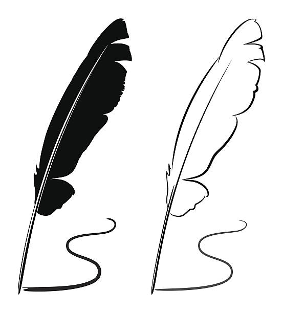 356 Quill Pen Feather Symbol Signature Illustrations Clip Art Istock