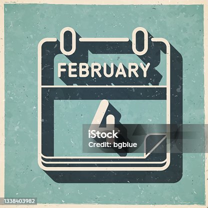 istock February 4. Icon in retro vintage style - Old textured paper 1338403982