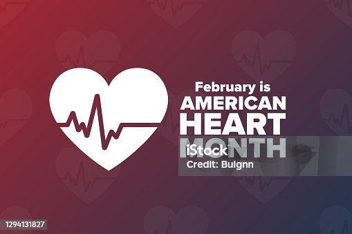 istock February is American Heart Month. Holiday concept. Template for background, banner, card, poster with text inscription. Vector EPS10 illustration. 1294131827