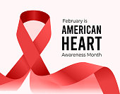istock February is American Heart Month. Vector illustration on white 1365600435