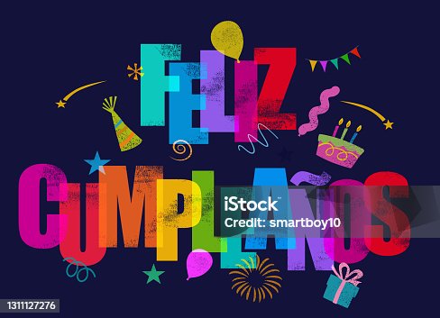 istock Feliz Cumpleaños - Happy Birthday in Spanish 1311127276
