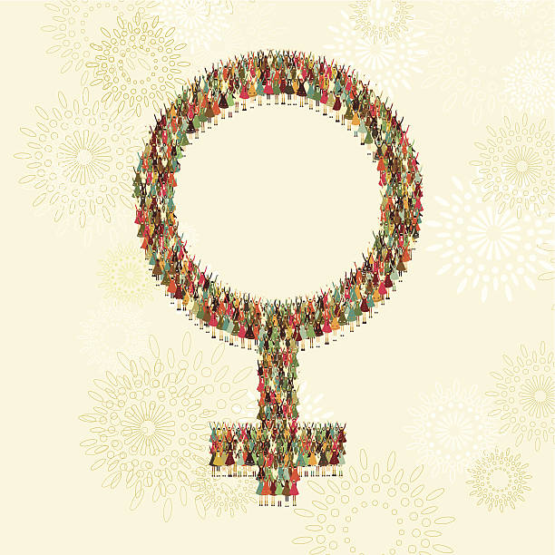Female gender symbol of women vector art illustration