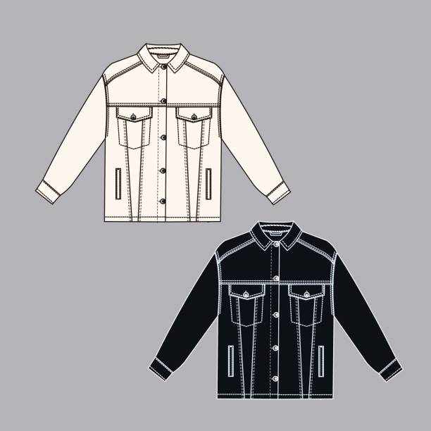 Veste En Jean Vectoriels et illustrations libres de droits Veste En Jean Vectoriels et illustrations libres de droits