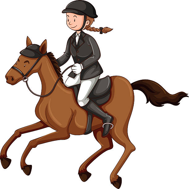 Free Clipart Girl Riding A Horse Olku - vrogue.co