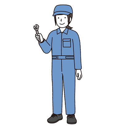 Female mechanic illustration : Occupation