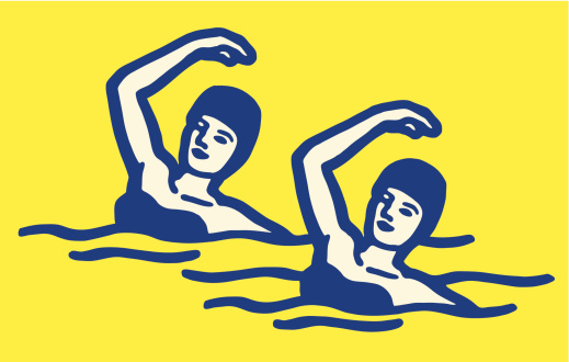 Female Synchronized Swimmers