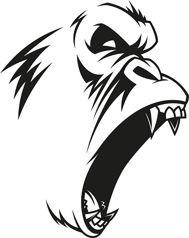 Ferocious Gorilla Head Stock Illustration Download Image Now Istock