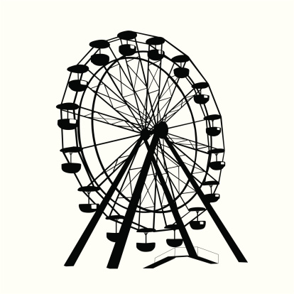 Ferris Wheel Vector Silhouette