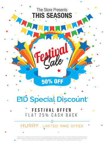 Festival Sale Poster Flyer Layout Template
