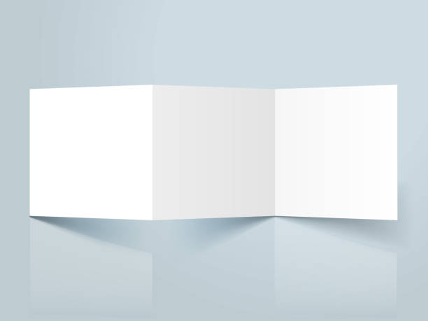 blank threefold brochure template mockup