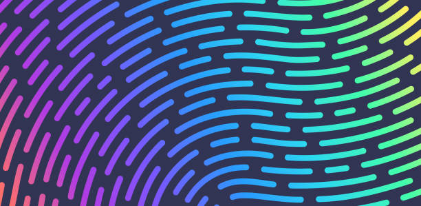 Line flow abstract modern fingerprint line background.