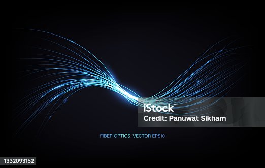istock Fiber optics lights abstract background 1332093152