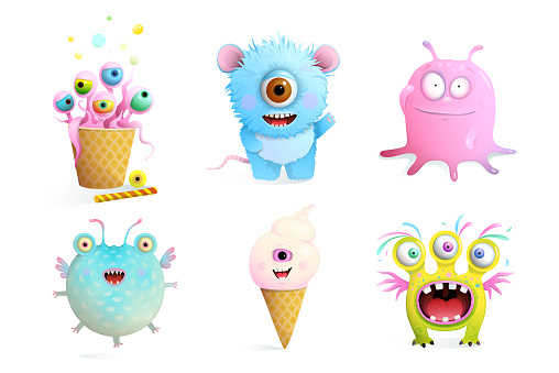 Fictional Monsters Characters Collection for Kids