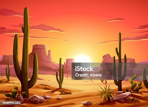 istock Fiery Desert Sunset 1148994364