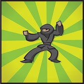 Stylized Ninja character striking a fighting pose.