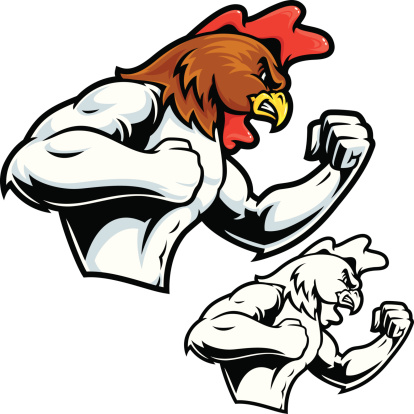 Fighting Rooster Mascot