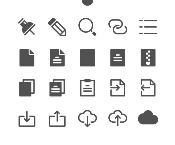 15 File v2 UI Pixel Perfect Well-crafted Vector Solid Icons 48x48 Ready for 24x24 Grid for Web Graphics and Apps. Simple Minimal Pictogram 15 File v2 UI Pixel Perfect Well-crafted Vector Solid Icons 48x48 Ready for 24x24 Grid for Web Graphics and Apps. Simple Minimal Pictogram downloading stock illustrations