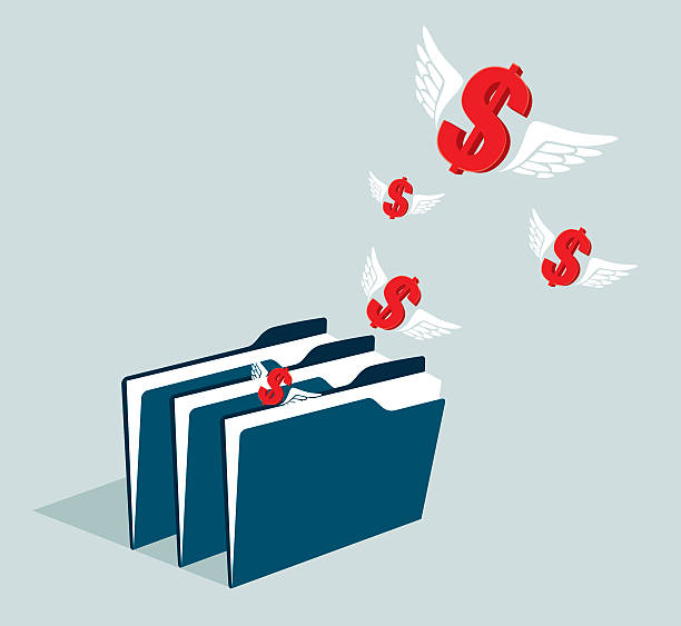 Royalty Free Money Flying Away Cartoon Clip Art, Vector Images & Illustrations - iStock