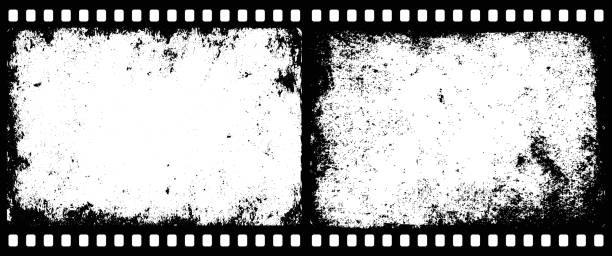 film frames grunge film frames with transparent space insert for picture or text film texture stock illustrations