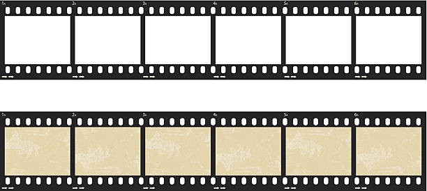 Film Strip Set A set of film strips; both empty and with grunge panels. film texture stock illustrations
