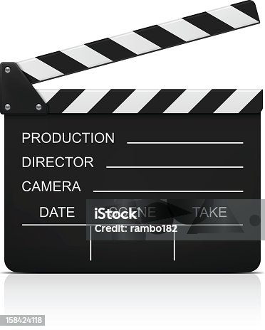 istock Filmmaker's clapboard against white background 158424118