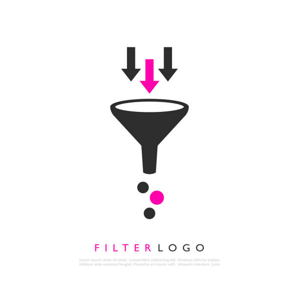 Filter vector logo Filter logo vector illustration isolated on white background siphon stock illustrations