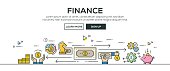 Finance banner and icons