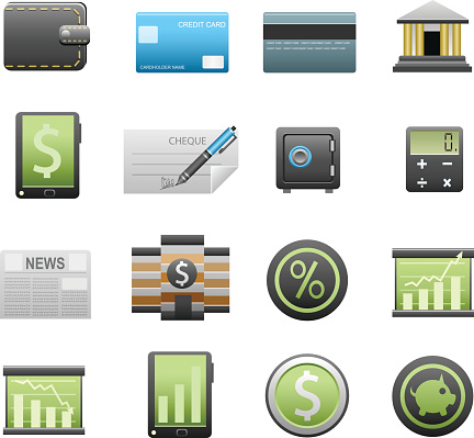 Finance Icon set, zip included png file