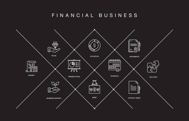 Financial Business Line Icons
