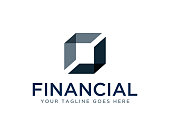 istock Financial Business Logo Design Vector Illustration 1345513783