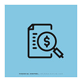 istock Financial Control Rounded Line Icon 1082879932
