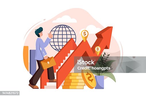 istock Financial Management Illustration concept on white background 1414821572