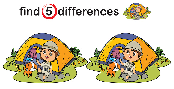Find differences, Girl Scout
