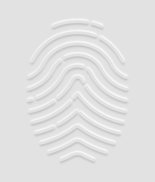 Fingerprint Fingerprint 3d imprint design. security designs stock illustrations