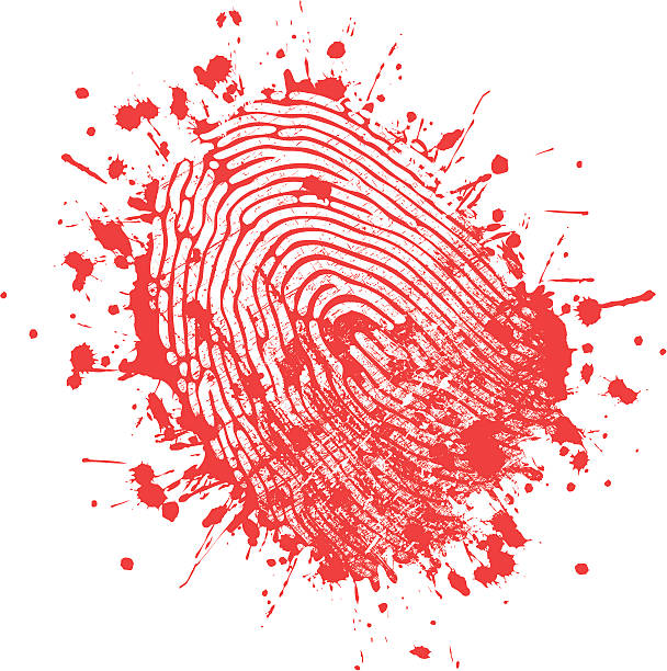 Fingerprint A fingerprint has left a mark. Please check out my other images :) crime scene stock illustrations