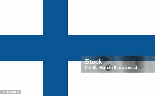 istock Finland flag vector graphic. Rectangle Finnish flag illustration. Finland country flag is a symbol of freedom, patriotism and independence. 1220931074