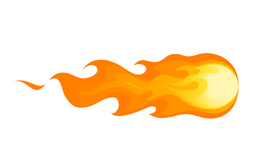 moving fireball design design element