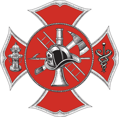 Fire Department Symbol - Retro Style