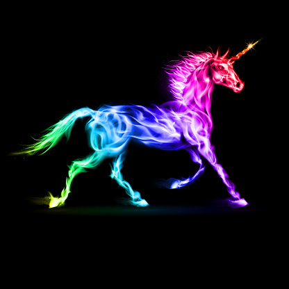 Fire Unicorn Stock Illustration - Download Image Now - iStock